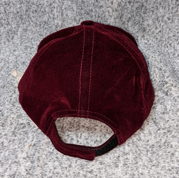 Justice-Tween Brands Burgundy Velvet/Glitter Cap - Picture 4 of 10